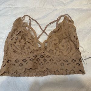 NWT FREE PEOPLE ADELLA BRALETTE NUDE